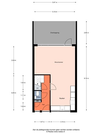 Floorplan - Verdistraat 46, 3752 WP Bunschoten-Spakenburg